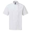 Premier Unisex Coolchecker Kortärmad Kockjacka 4XL Vit White 4XL