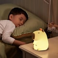 Miniatyrbillede 4 af 4: 2024 Capybara Natlampe, Bærbar Silikon USB Opladbar Dyrelampe, Sød Capybara Form Berøringsstyret Lampe Til Soveværelse Stue Sengen