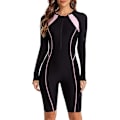 Miniatyrbillede 1 af 5: Dame One Piece Boyleg Sportsbadedragter Langærmet Badedragt UV-Beskyttelse Rash Guard Surfing Dykkerdragt Atletisk Badedragt_ll Farve 04-FQ5- Color 04 XXL