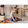 Miniatyrbild 9 av 9: 100 Wooden Building Blocks in Bucket with Sorting Lid
