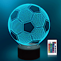 Pikkukuva 1 / 5: Jalkapallo yövalot lapsille 3D illuusio jalkapallovalot 16 LED-X71-