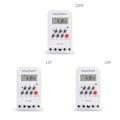 Miniatyrbilde 7 av 9: DIN-skinne Digital Ukentlig Timer 12V DC Inngang 7 Dager Programmerbar 24h Timerbryter Tid Relé Utgangsbelastning Høy Effekt 30A