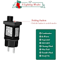 Miniatyrbilde 3 av 7: Transformatorplugg for julelys, 31V LED strømforsyning med timer, minne, 8 moduser, IP44 vanntett strømforsyningskontroll for juletre