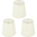 Miniatyrbilde 6 av 8: 3 stk. lampeskjerm for bordlamper og gulvlamper, lampeskjerm av stoff, lysekrone lampeskjermer, E14 Clip On lampeskjermer håndlagde i lin