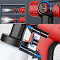 Miniatyrbilde 5 av 5: For Milwaukee 18v batteri 800ml elektrisk sprøytepistol trådløs malingssprøyte automatisk møbler stålbelegg airbrush kompatibel