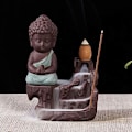 Miniatyrbillede 2 af 4: Sød Buddha Røgelsespindeholder med 10 Kegler Cool Backflow-X71-