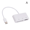 Miniatyrbild 1 av 11: USB-C 3-i-1 Hubbkonverter Typ C-adapter SD-kortläsare för Mac typ-C One-size