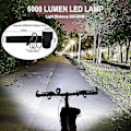 Miniatyrbillede 4 af 5: Cykellamper, 6000 Lumen 5 LED Cykellampe, Vandttæt Mountainbike Forlygte Med Genopladeligt Batteripakke, 3 Tilstande Cykellamper Forlygte