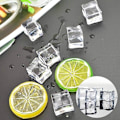 Miniatyrbilde 4 av 4: 100 stk 18*18mm Kunstige Akryl Isbiter Transparent Falske Isbiter Diamant Plast Isbiter Falsk Knust Is for Hjeminnredning