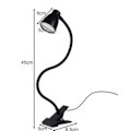 Miniatyrbillede 6 af 6: Skrivebordslampe med Klemme - USB - Sort