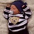 Miniatyrbillede 4 af 5: 16 tommer Reborn Baby Dukker Fuld Krop Silikone Realistisk Bebe Boneca Nyfødt Sovende Dreng Bløde Legetøj Til Børn Børnegaver