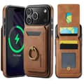 iPhone 17 Pro Case with MAGKING K1 MagSafe Detachable Wallet and RFID Brun