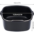 Miniatyrbilde 2 av 5: Luftfritøsbakform for HD9925 HD9860 HD9905/01 Airfryer tilbehør, 18 cm kvadratisk jern luft fryer kakeform luftfritøsbakplate kakefat erstatning