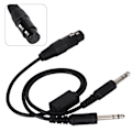 Pikkukuva 2 / 8: Airbus XLR - GA Dual Plug 5-nastainen kuuloke-adapterkaapeli Lentokonekuulokekabel