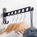 Foldable Clothes Hanger, Wall-Mounted Clothes Rack, Wall Hook, Foldable Hook, Aluminum for Balcony, Bathroom, Laundry Room