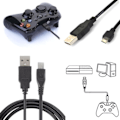 Miniatyrbild 1 av 5: Svart Micro USB-laddnings- och datakabel för Playstation 4 PS4, svart, One Size Black