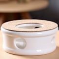 Miniatyrbillede 1 af 3: Klassisk Porcelæns Tekandevarmer med Sikker Korkstander til