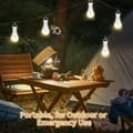 Miniatyrbild 6 av 7: 2-pack Rechargeable LED Lamp with Remote Control – E27, USB, 3 Colors, Dimmable, Touch Control, Outdoor and Emergency Light 2-Pack