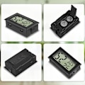 Miniatyrbilde 3 av 5: Digital temperatur- og fuktighetsmåler Termometer Mini Digital Termometer Hygrometer og Fuktighetsmåler Svart (6-pakning - Kvadratisk)