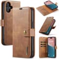 iPhone 17 Leather Case with Crazy Horse Texture and Detachable Magnet