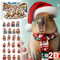 Miniatyrbild 4 av 5: Capybara Adventskalender 2024, 2D Akryl Capibara Hänge E 1pcs