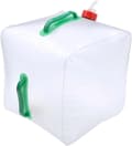 20L Foldable Water Tank Container Bag with Faucet, Transparent