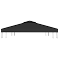 Pikkukuva 5 / 7: vidaXL Paviljongin katto tuuletusaukolla 310 g/m² 3x3 m musta-X72-