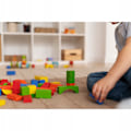 Miniatyrbild 6 av 9: 100 Wooden Building Blocks in Bucket with Sorting Lid