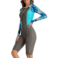 Miniatyrbillede 5 af 5: Dame One Piece Boyleg Sportsbadedragter Langærmet Badedragt UV-Beskyttelse Rash Guard Surfing Dykkerdragt Atletisk Badedragt_ll Farve 06-FQ5- Color 06 L