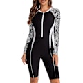 Miniatyrbillede 3 af 5: Dame One Piece Boyleg Sportsbadedragter Langærmet Badedragt UV-Beskyttelse Rash Guard Surfing Dykkerdragt Atletisk Badedragt_ll Farve 11-FQ5- Color 11 M