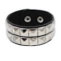 Miniatyrbilde 5 av 5: Lærreim med nagler Punk armbånd for menn og kvinner 80-talls naglearmbånd