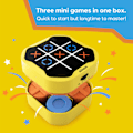 Miniatyrbillede 2 af 6: GiiKER Tic Tac Toe-spil, 3-i-1 håndholdt pædagogisk spillekonsol, bærbart rejsespil til uddannelse og hukommelsesudvikling, Bolt-spil
