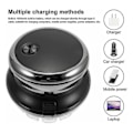 Miniatyrbild 4 av 5: Bärbar Elektrisk Hårtrimmer 360 Graders Rotation Hårklippningsmaskin för Män Rak Skallig Huvud Vattentät IPX6 1500mAh