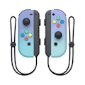 Miniatyrbilde 1 av 3: NS-switch venstre og høyre håndtak joycon håndtak switch bluetooth håndtak med fjernvekking og håndrem Lila grønn gradientfä Purple green gradient color