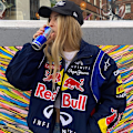 Miniatyrbilde 1 av 5: Vintage Racingjakke, Bomberjakke med trykk, F1 Streetwear Jakke Y2k 1618