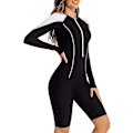 Miniatyrbillede 5 af 5: Dame One Piece Boyleg Sportsbadedragter Langærmet Badedragt UV-Beskyttelse Rash Guard Surfing Dykkerdragt Atletisk Badedragt_ll Farve 04-FQ5- Color 04 M
