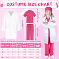 Miniatyrbild 3 av 7: Läkare Utklädnad för Barn - Scrubs, Stetoskop, Labbrock - Halloween Kostym, Yrkesdag Kostym för Flickor 3-12 år 3-4 T 3-4 T Rose