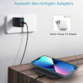 Miniatyrbilde 2 av 5: Hurtig trådløs lader, Qi induktiv ladepute for iPhone 13 Pro/12/11/X/xr/8, Samsung Galaxy s21/S20/s10, note 20/10 ultra og Huawei p30