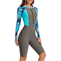 Miniatyrbillede 4 af 5: Dame One Piece Boyleg Sportsbadedragter Langærmet Badedragt UV-Beskyttelse Rash Guard Surfing Dykkerdragt Atletisk Badedragt_ll Farve 06-FQ5- Color 06 L