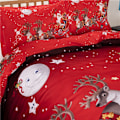 Miniatyrbild 3 av 5: Jul sängkläder påslakan set, tomte ren säng set, present till jul (King(220x240 cm)) 220*240cm