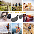 Miniatyrbilde 5 av 5: Clip-on solbriller, [2-pakning] Herre/Dame-X71-