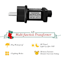 Miniatyrbilde 2 av 7: Transformatorplugg for julelys, 31V LED strømforsyning med timer, minne, 8 moduser, IP44 vanntett strømforsyningskontroll for juletre