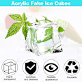 Miniatyrbilde 3 av 4: 100 stk 18*18mm Kunstige Akryl Isbiter Transparent Falske Isbiter Diamant Plast Isbiter Falsk Knust Is for Hjeminnredning