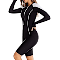 Miniatyrbillede 4 af 5: Dame One Piece Boyleg Sportsbadedragter Langærmet Badedragt UV-Beskyttelse Rash Guard Surfing Dykkerdragt Atletisk Badedragt_ll Farve 04-FQ5- Color 04 M