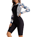 Miniatyrbillede 5 af 5: Dame One Piece Boyleg Sportsbadedragter Langærmet Badedragt UV-Beskyttelse Rash Guard Surfing Dykkerdragt Atletisk Badedragt_ll Farve 07-FQ5- Color 07 L