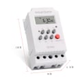 Miniatyrbilde 8 av 9: DIN-skinne Digital Ukentlig Timer 12V DC Inngang 7 Dager Programmerbar 24h Timerbryter Tid Relé Utgangsbelastning Høy Effekt 30A