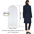 Miniatyrbillede 2 af 5: Gennemsigtig tøjpose 60 x 120 cm (24'' x 48'') Lang dragtpose Støv-X71-