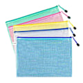 Miniatyrbillede 10 af 10: 10 stk A5 Plastlommer, Zip-poser A5 Net Dokumentmappe til Filopbevaring, Skole