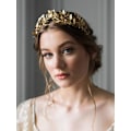 Miniatyrbillede 3 af 4: Brudehårbøjle Blad Ranke Hårbøjle Guld Blad Krone Blad Tiara-X71-