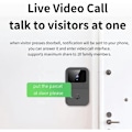 Pikkukuva 5 / 5: Älykäs Wi-Fi-videodörrklocka, langaton ovikello, turvallisuusovellukset, kamera, ovikellovalvonta